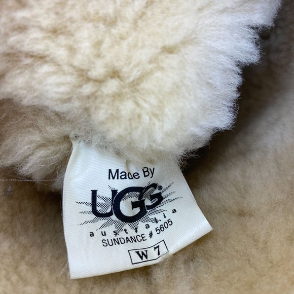 Ugg Australia Womens Sundance Revival Tall Sheepskin Chestnut Boots 5605 Size 7 - Picture 7 of 8
